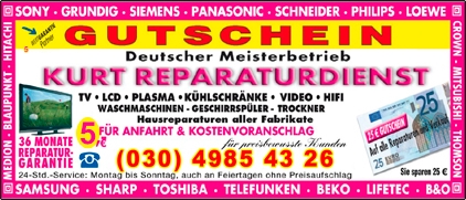 Kurt Gutschein Kurt Reparatur Gutschein